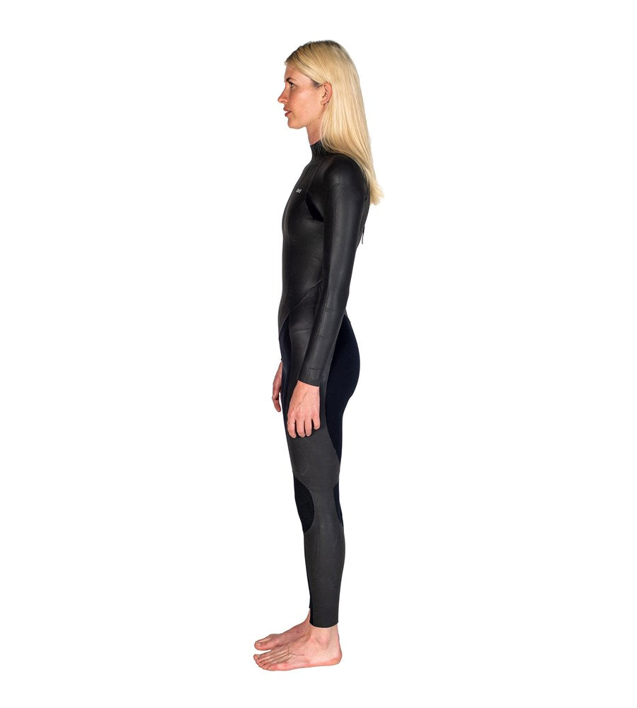 Full Suit Back Zip Black 4mm (Womens)
