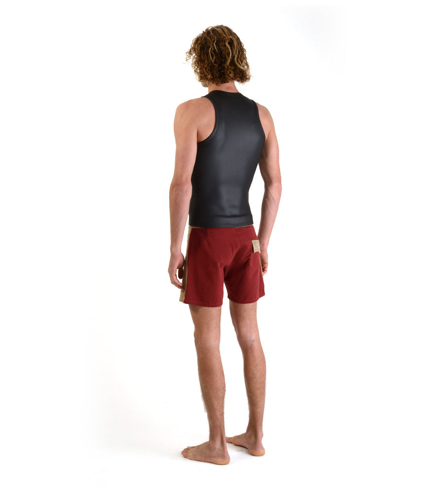 Sleeveless Front Zip Vest Black (Mens)