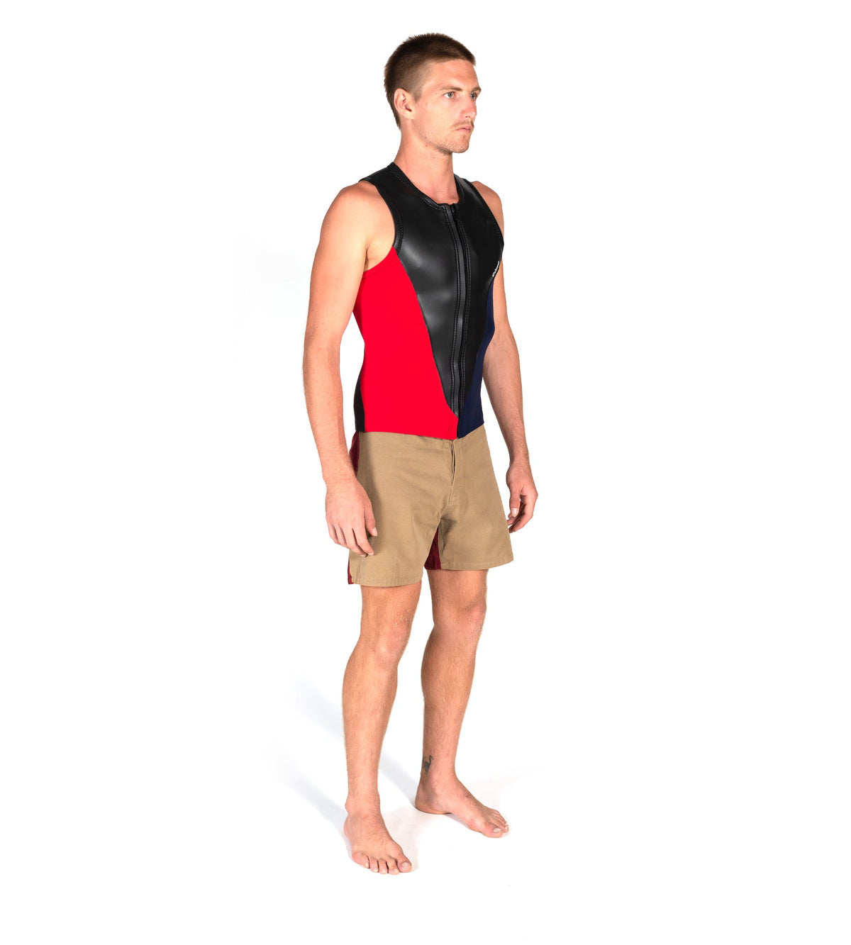 Sleeveless Slice Vest Black/Red (Mens)