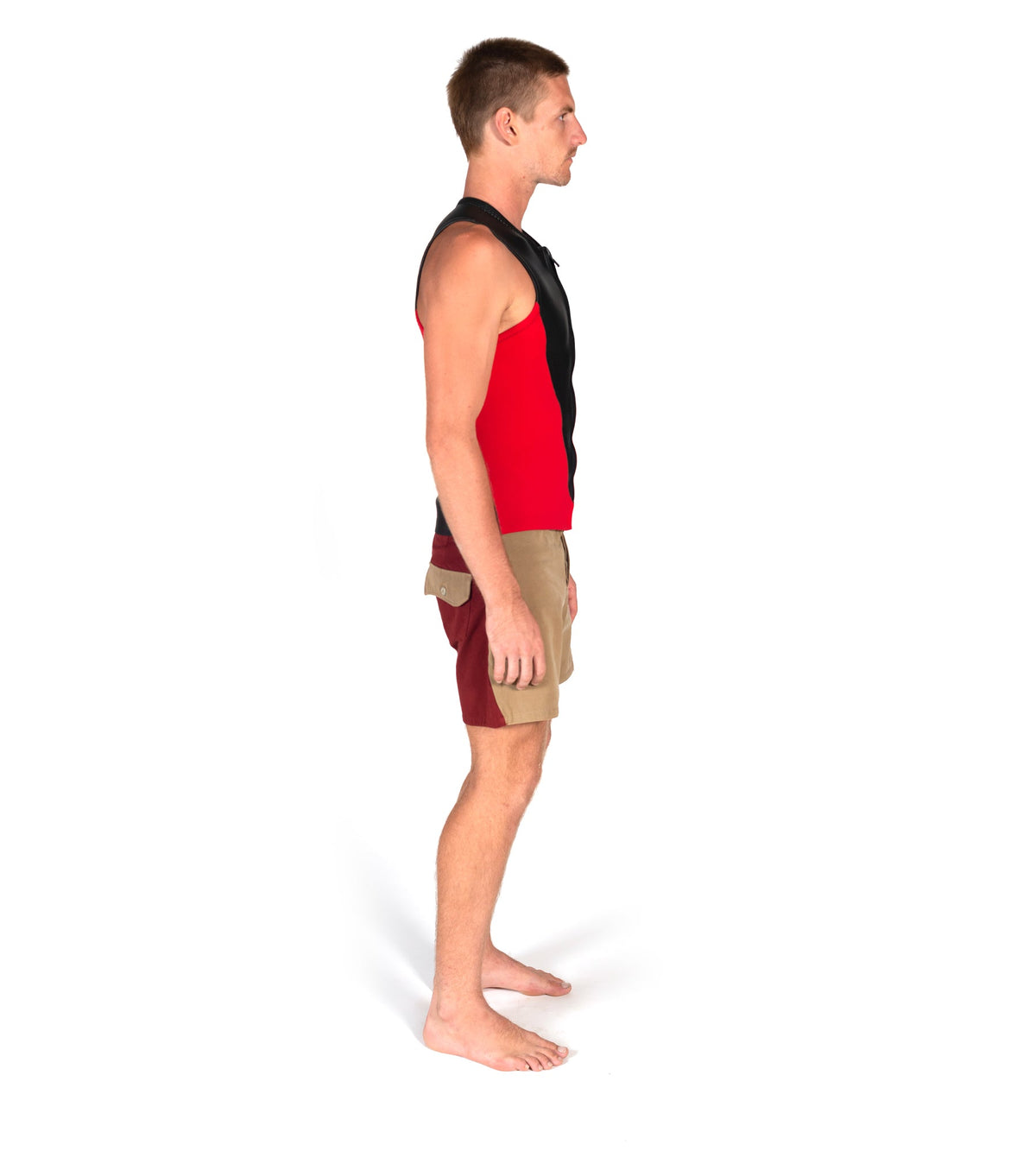 Sleeveless Slice Vest Black/Red (Mens)