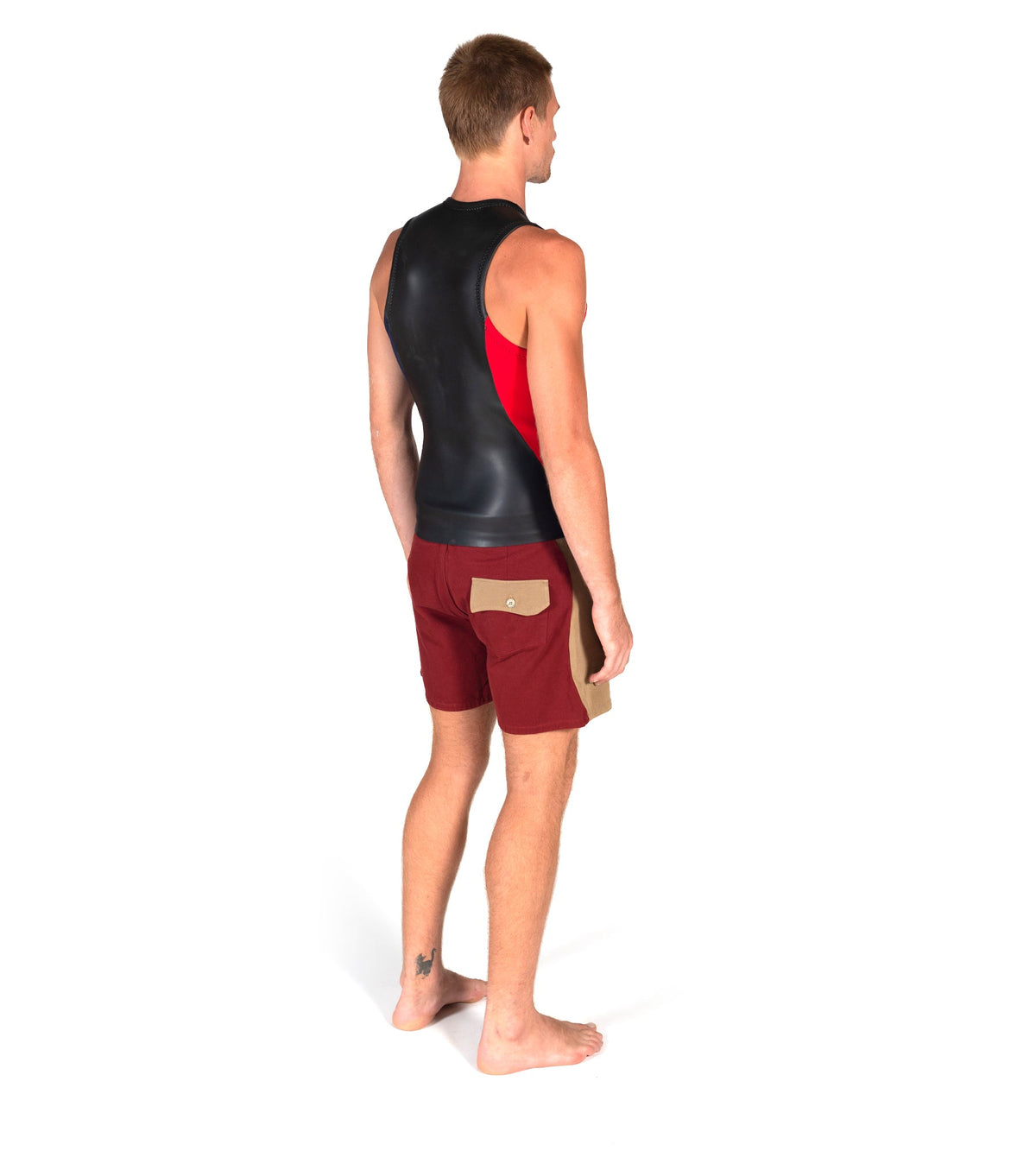 Sleeveless Slice Vest Black/Red (Mens)