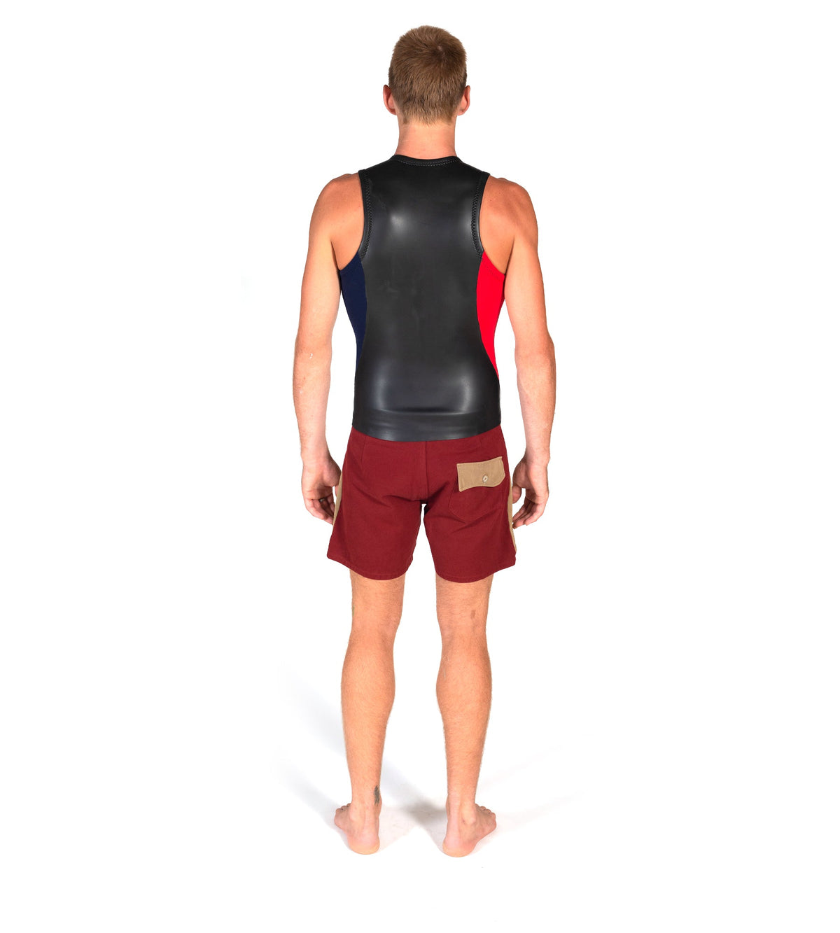 Sleeveless Slice Vest Black/Red (Mens)