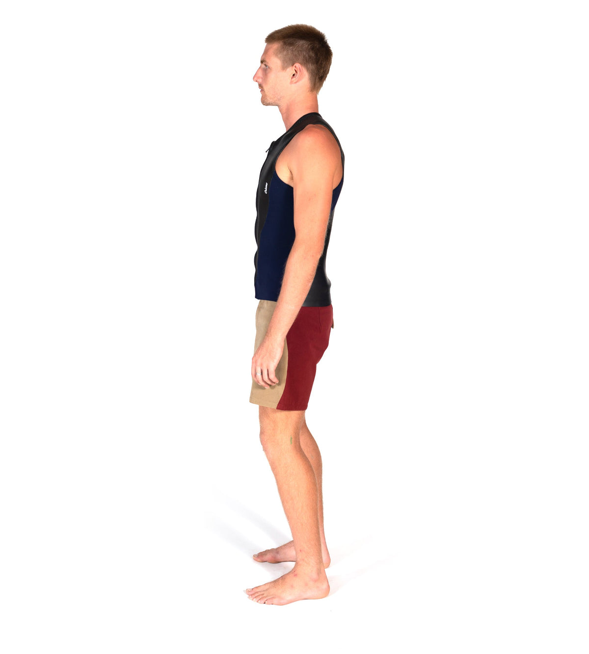 Sleeveless Slice Vest Black/Red (Mens)