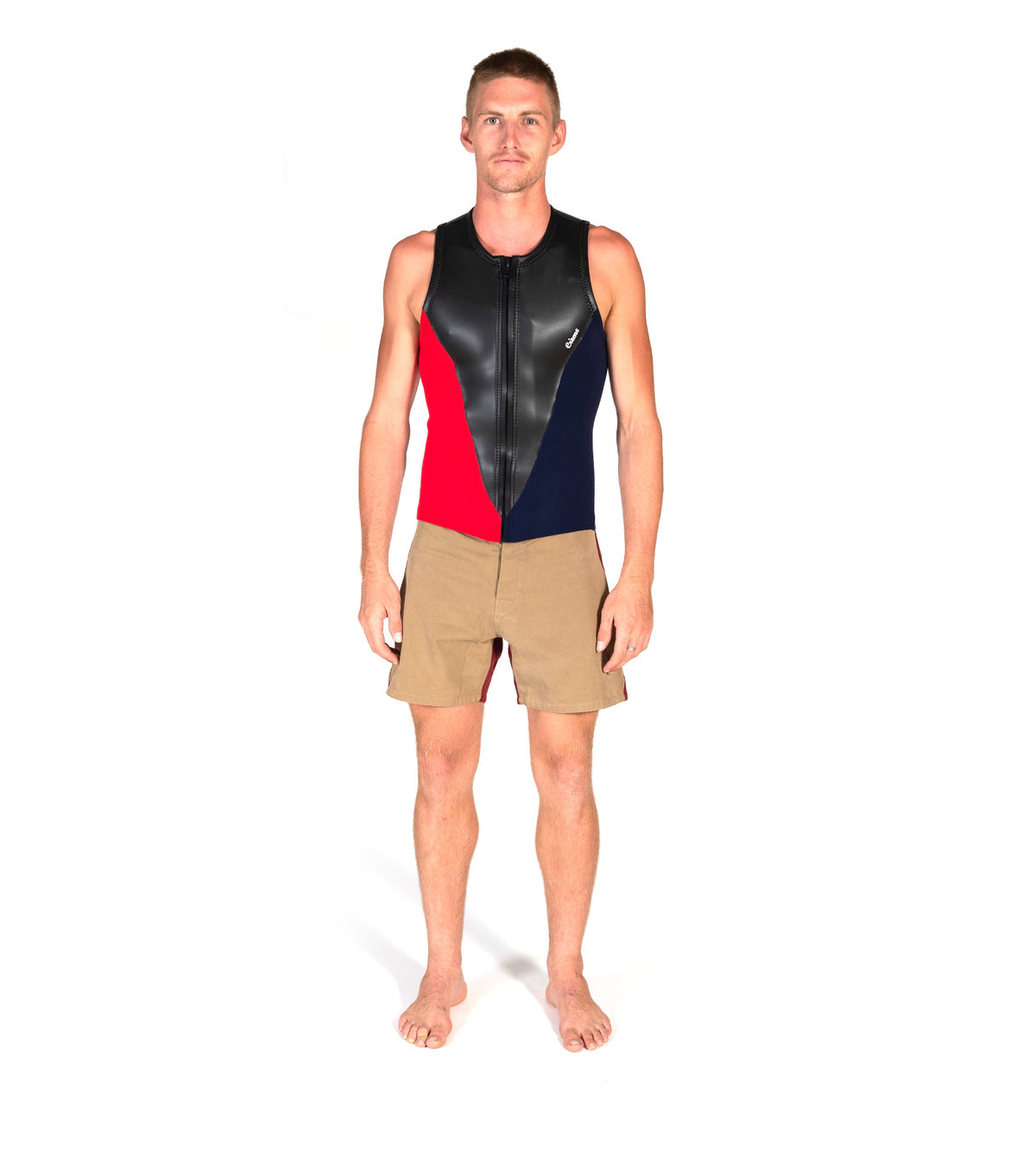 Sleeveless Slice Vest Black/Red (Mens)